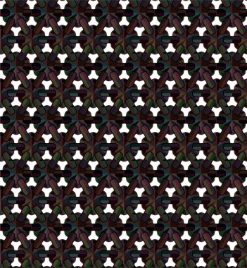 Geometrik süslemeli vektör deseni. Kusursuz tasarım dokusu 