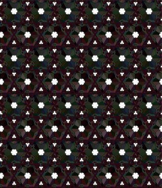 Geometrik süslemeli vektör deseni. Kusursuz tasarım dokusu 