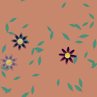 Çiçeksiz arka plan, vektör illüstrasyonu