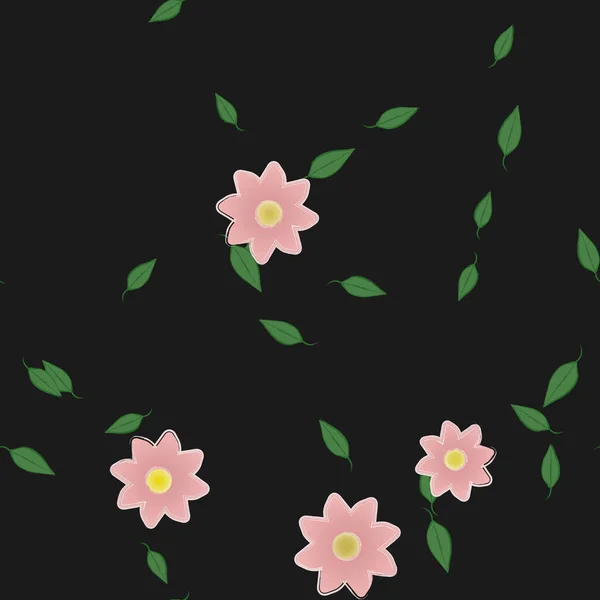 Hermoso Fondo Sin Costura Floral Ilustración Vectores — Vector de stock