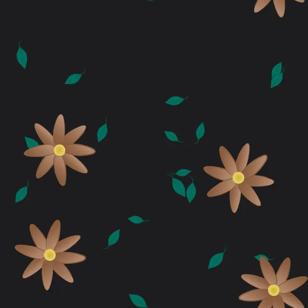 Fundo Sem Costura Floral Bonito Ilustração Vetorial —  Vetores de Stock