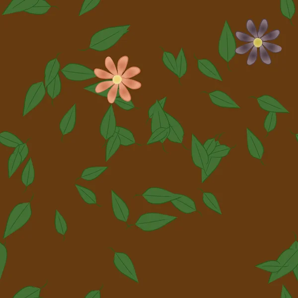 Fundo Sem Costura Floral Bonito Ilustração Vetorial — Vetor de Stock