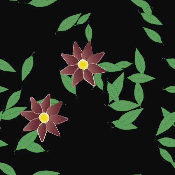 Fundo Sem Costura Floral Bonito Ilustração Vetorial —  Vetores de Stock