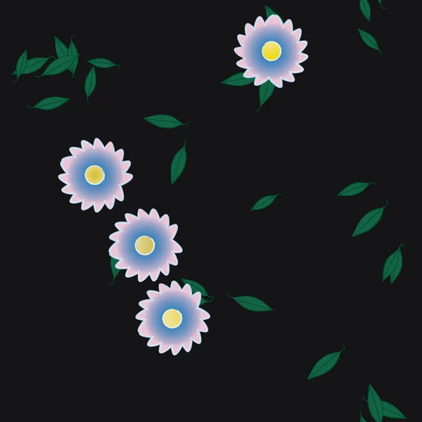 Fundo Sem Costura Floral Bonito Ilustração Vetorial — Vetor de Stock