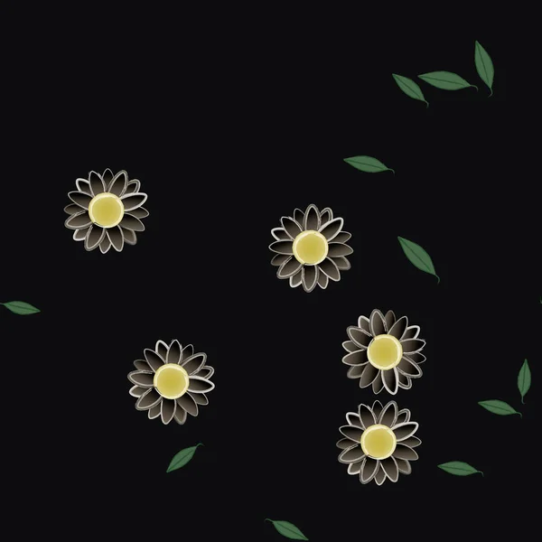 Hermoso Fondo Sin Costura Floral Ilustración Vectores — Vector de stock