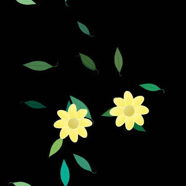 Beautiful Floral Seamless Background Vector Illustration — Stock Vector