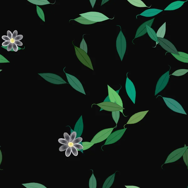 Hermoso Fondo Sin Costura Floral Ilustración Vectores — Vector de stock