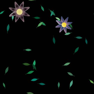 Yaprakları pürüzsüz arkaplan, vektör illüstrasyonu