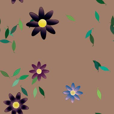 Yaprakları pürüzsüz arkaplan, vektör illüstrasyonu