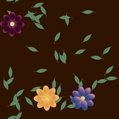 Çiçeksiz arka plan, vektör illüstrasyonu