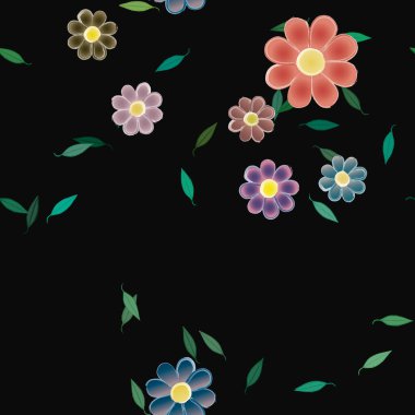 Çiçeksiz arka plan, vektör illüstrasyonu