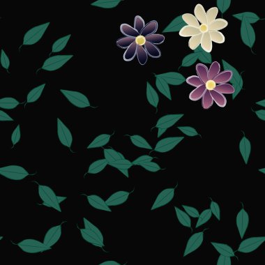 Çiçeksiz arka plan, vektör illüstrasyonu