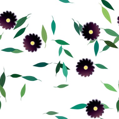 Çiçeksiz arka plan, vektör illüstrasyonu