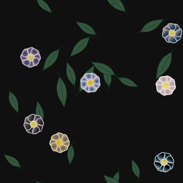 Hermoso Fondo Sin Costura Floral Ilustración Vectores — Vector de stock