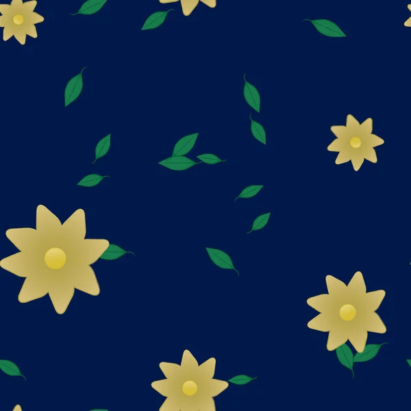 Fundo Sem Costura Floral Bonito Ilustração Vetorial — Vetor de Stock