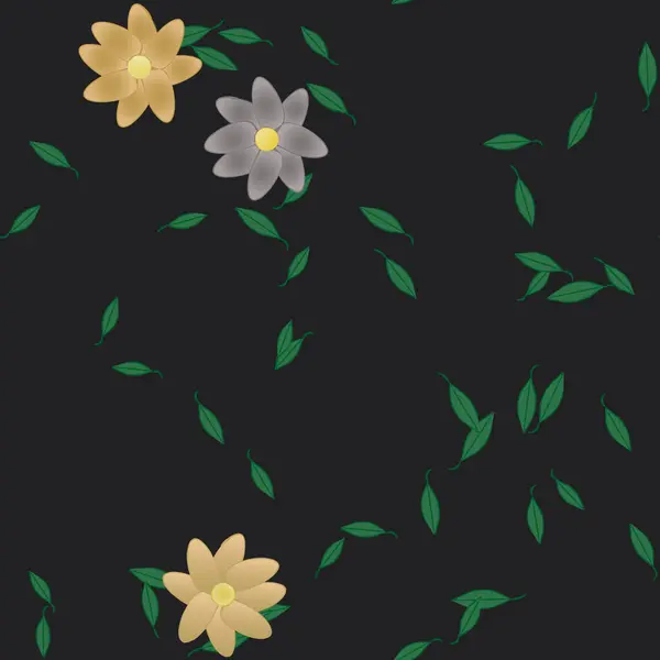 Schöne Florale Nahtlose Hintergrund Vektorillustration — Stockvektor