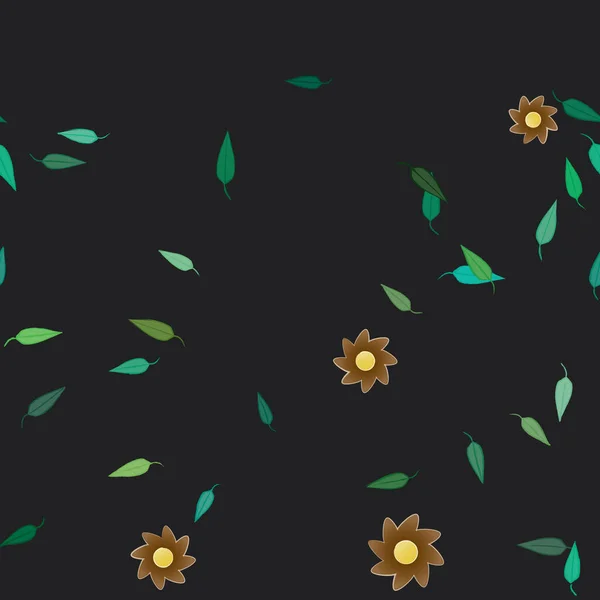 Fundo Sem Costura Floral Bonito Ilustração Vetorial — Vetor de Stock