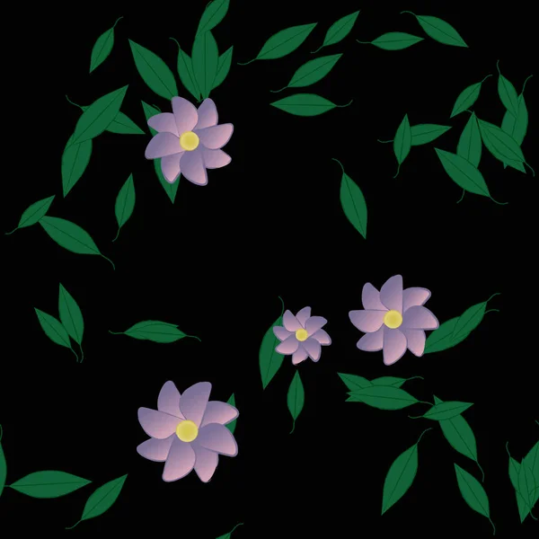 Schöne Florale Nahtlose Hintergrund Vektorillustration — Stockvektor