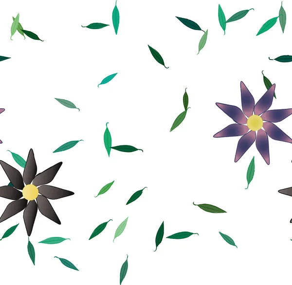 Mooie Bloemen Naadloze Achtergrond Vector Illustratie — Stockvector