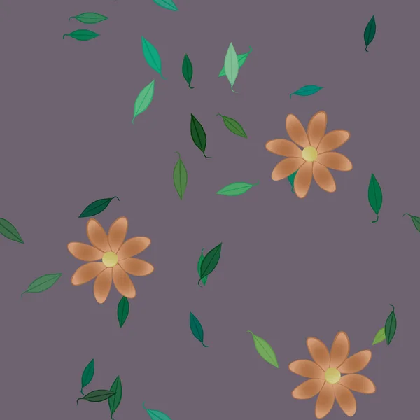 Fundo Sem Costura Floral Bonito Ilustração Vetorial —  Vetores de Stock