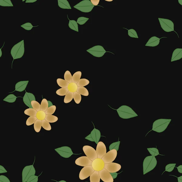 Fundo Sem Costura Floral Bonito Ilustração Vetorial — Vetor de Stock