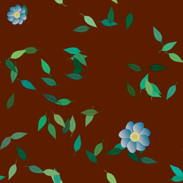 Fundo Sem Costura Floral Bonito Ilustração Vetorial — Vetor de Stock