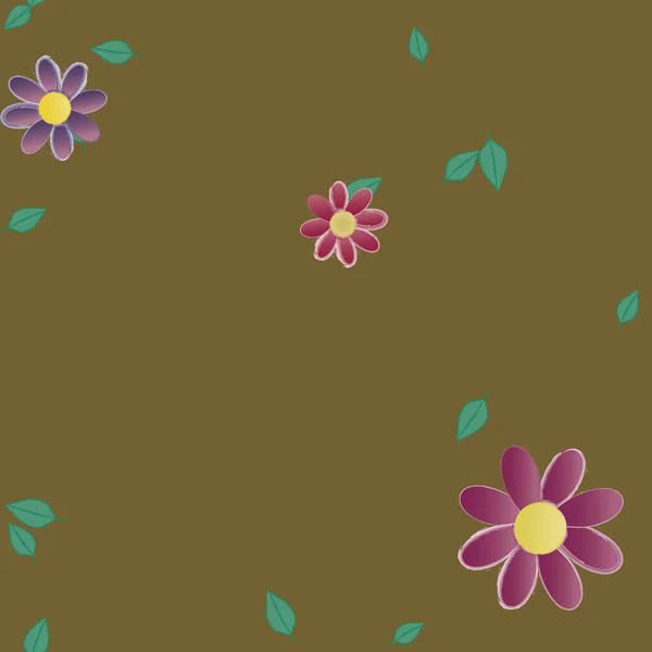 Fundo Sem Costura Floral Bonito Ilustração Vetorial — Vetor de Stock