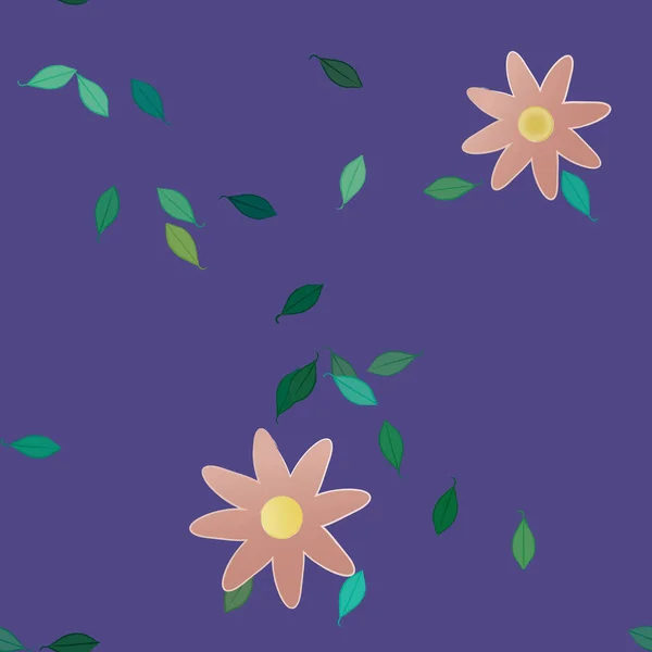 Beautiful Floral Seamless Background Vector Illustration — Stock Vector