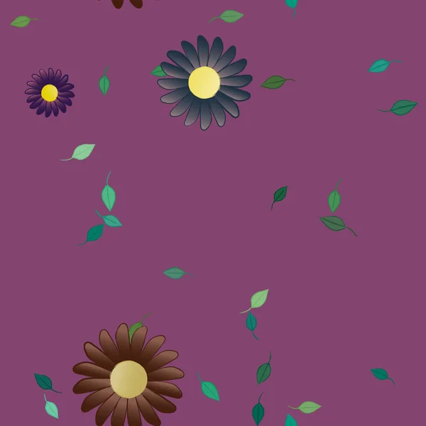 Красивий Квітковий Безшовний Фон Векторні Ілюстрації — стоковий вектор
