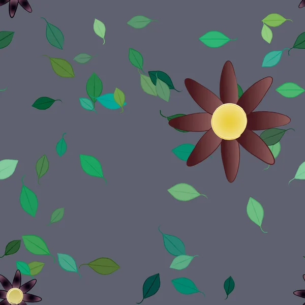 Hermoso Fondo Sin Costura Floral Ilustración Vectores — Vector de stock