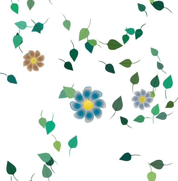 Fundo Sem Costura Floral Bonito Ilustração Vetorial — Vetor de Stock