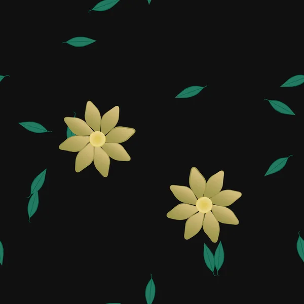 Fundo Sem Costura Floral Bonito Ilustração Vetorial —  Vetores de Stock