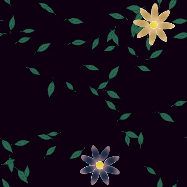 Hermoso Fondo Sin Costura Floral Ilustración Vectores — Vector de stock