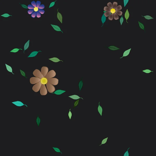 Hermoso Fondo Sin Costura Floral Ilustración Vectores — Vector de stock