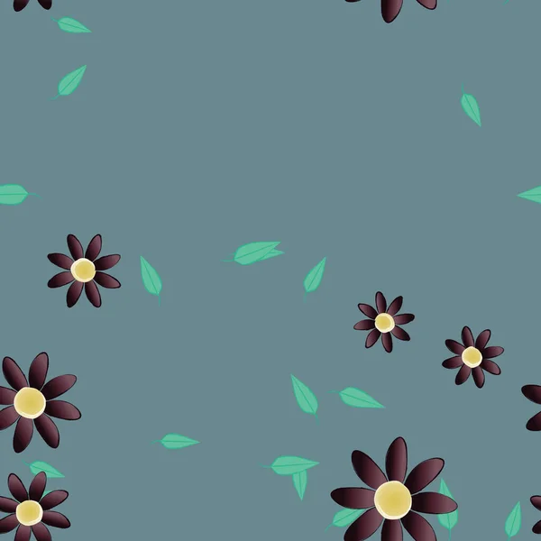 Frumos Fundal Floral Fără Sudură Ilustrație Vectorială — Vector de stoc