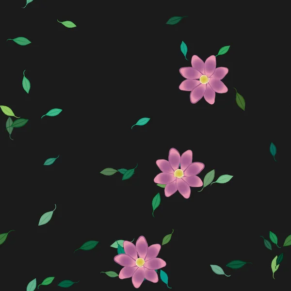 Beautiful Floral Seamless Background Vector Illustration — Stock Vector