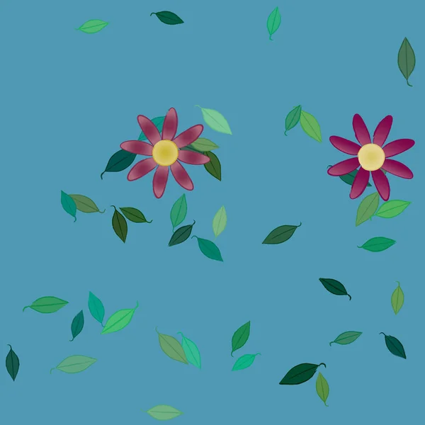 Schöne Florale Nahtlose Hintergrund Vektorillustration — Stockvektor