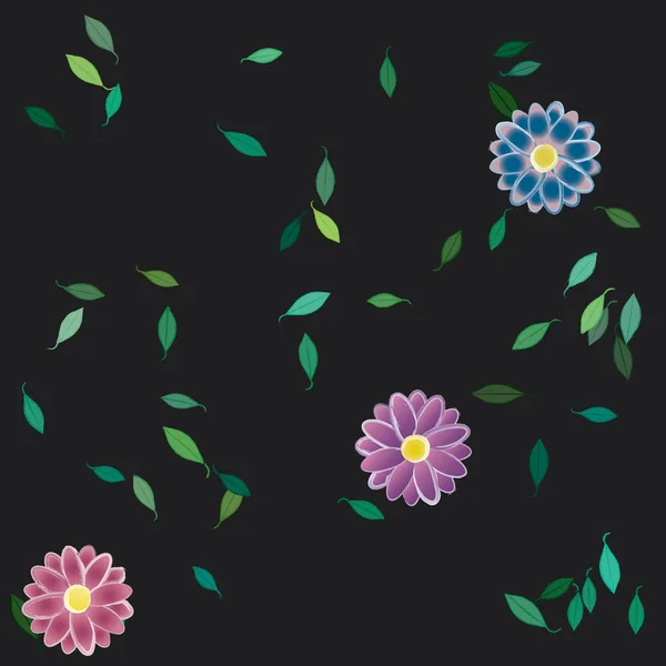 Schöne Florale Nahtlose Hintergrund Vektorillustration — Stockvektor