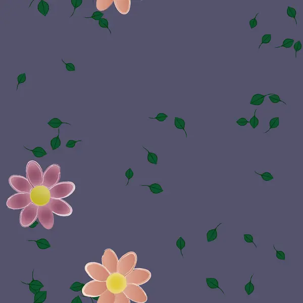 Fundo Sem Costura Floral Bonito Ilustração Vetorial — Vetor de Stock