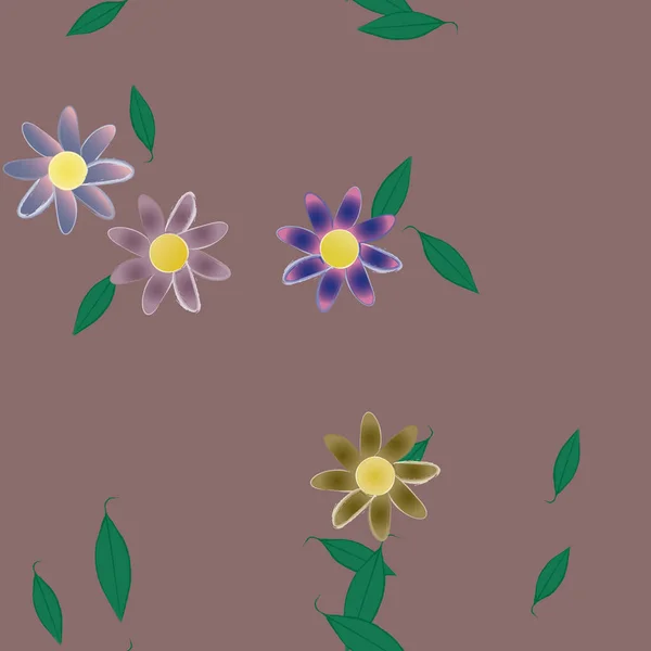 Schöne Florale Nahtlose Hintergrund Vektorillustration — Stockvektor