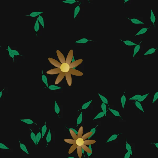 Hermoso Fondo Sin Costura Floral Ilustración Vectores — Vector de stock