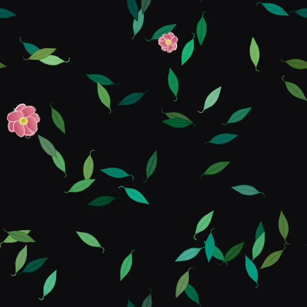 Hermoso Fondo Sin Costura Floral Ilustración Vectores — Vector de stock