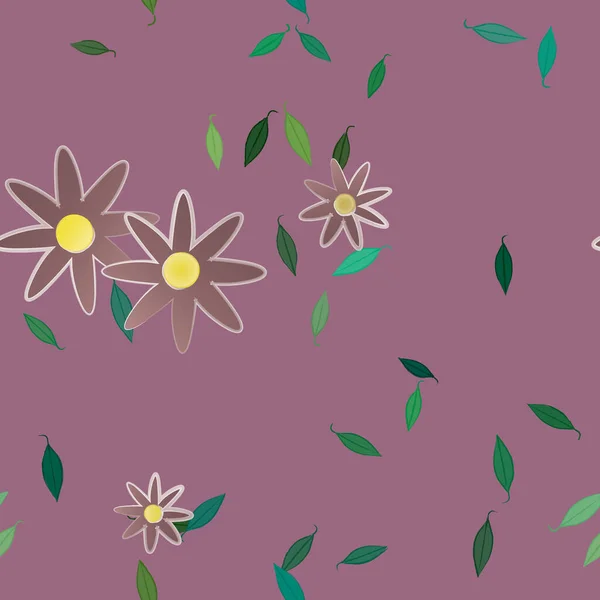 Hermoso Fondo Sin Costura Floral Ilustración Vectores — Vector de stock