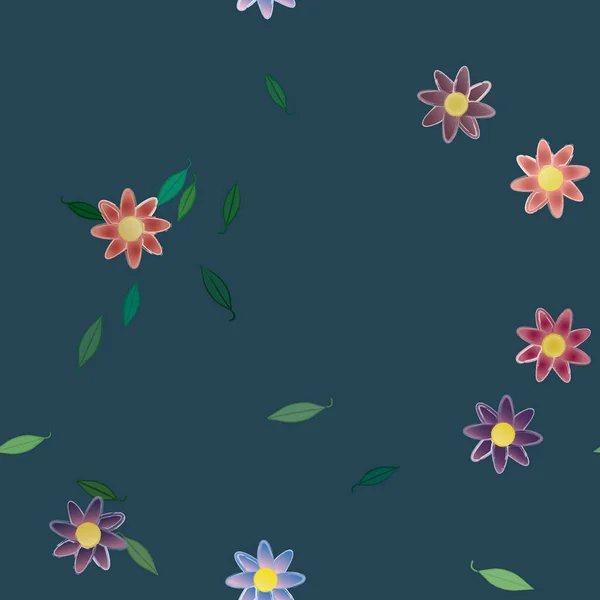 Beau Fond Floral Sans Couture Illustration Vectorielle — Image vectorielle