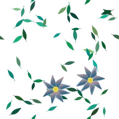 Yaprakları pürüzsüz arkaplan, vektör illüstrasyonu