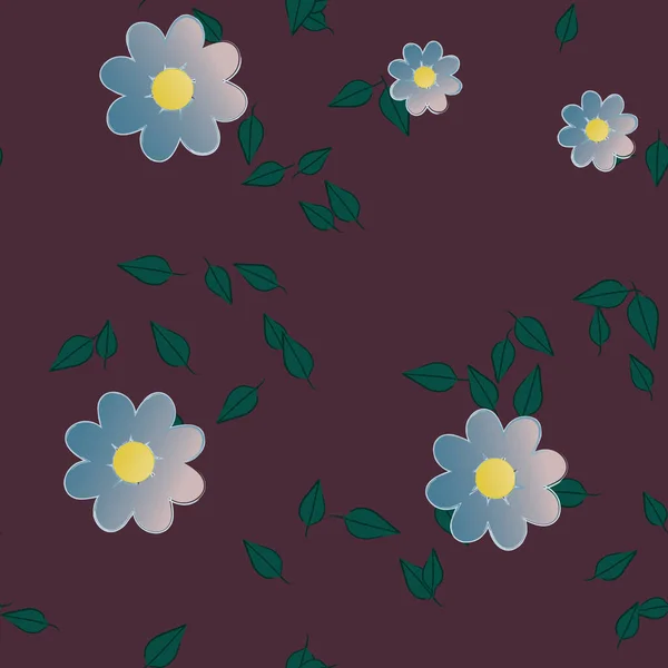 Fundo Sem Costura Floral Bonito Ilustração Vetorial — Vetor de Stock