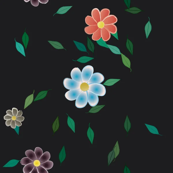 Beau Fond Floral Sans Couture Illustration Vectorielle — Image vectorielle