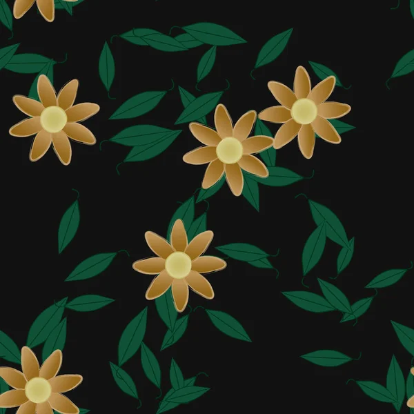 Fundo Sem Costura Floral Bonito Ilustração Vetorial — Vetor de Stock