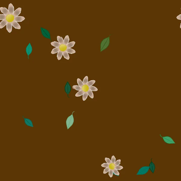 Schöne Florale Nahtlose Hintergrund Vektorillustration — Stockvektor