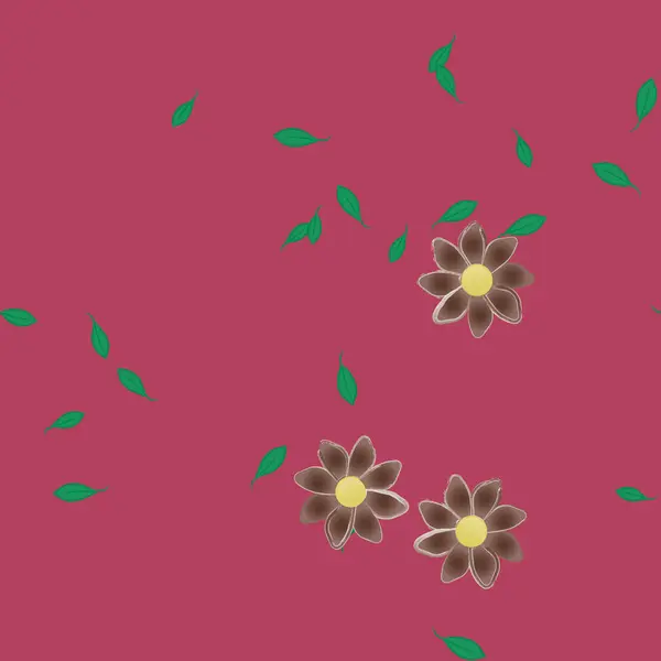 Schöne Florale Nahtlose Hintergrund Vektorillustration — Stockvektor